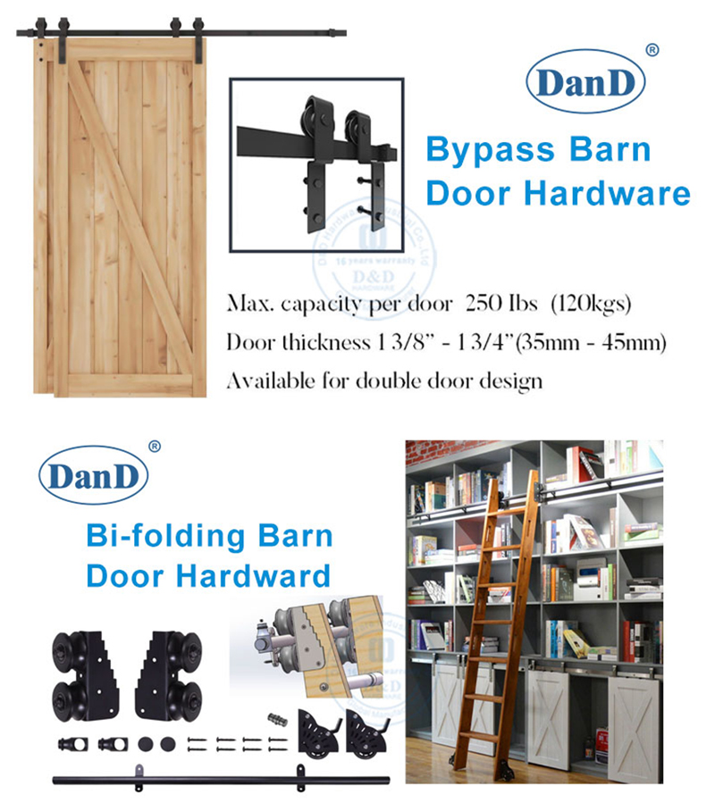 Competitive Manufacturer Modern Matte Black Barn Door Hardware Slide-DDBD001