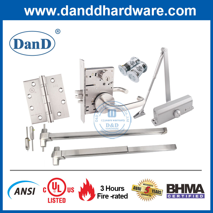 UL Hydraulic Fire Proof White Aluminum Door Closer for Security Door-DDDC051