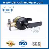 Matt Black Zinc Alloy Wooden Door Cylinder Lever Lockset-DDLK085