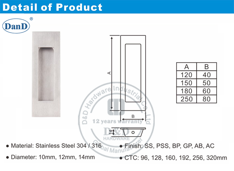 Stainless Steel Furniture Handle-D and D Hardware