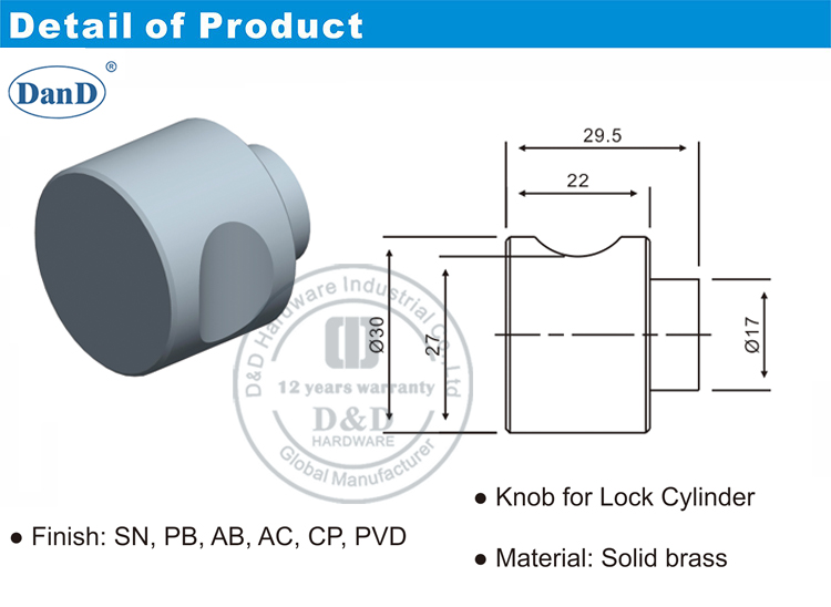 Door Cylinder-D and D Hardware