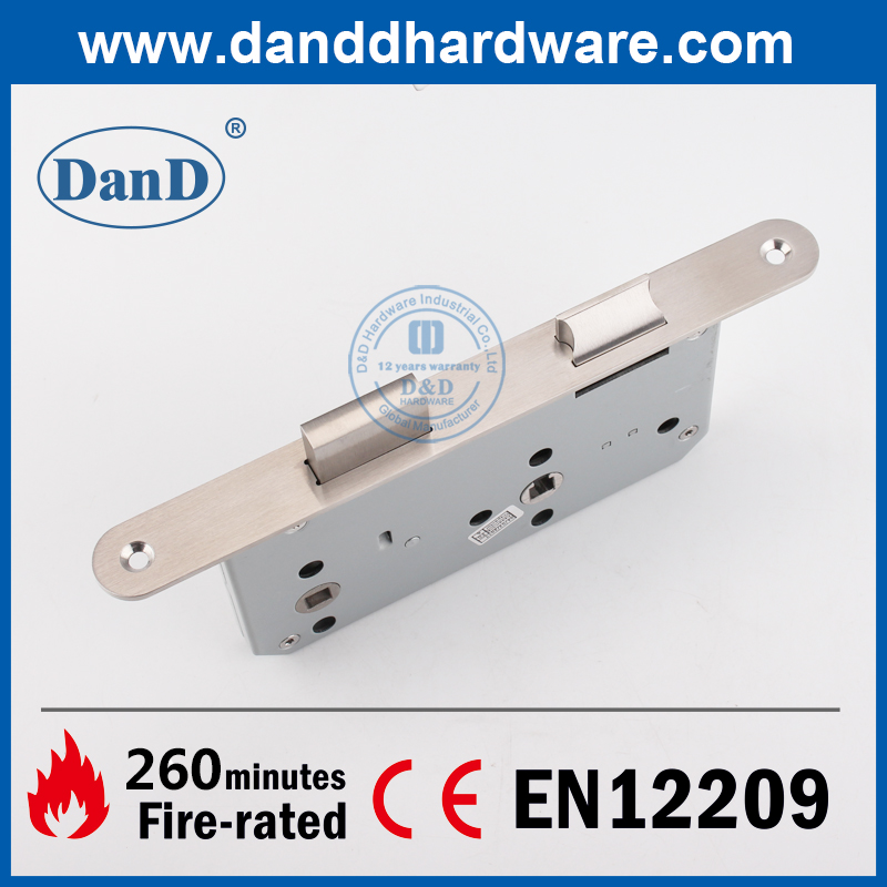 CE Fire Rated Round Forend Mortise Lock for Bathroom Door-DDML012-6078