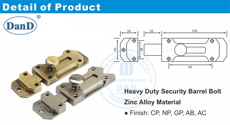 Concealed Door Security Bolts-D and D Hardware