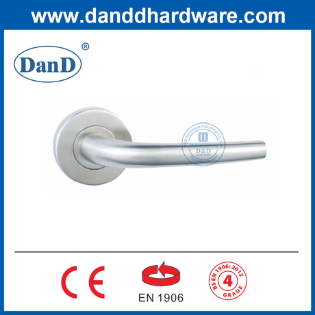 EN1906 SUS304 Stainless Steel Hollow Lever Front Door Lock Handle-DDTH004