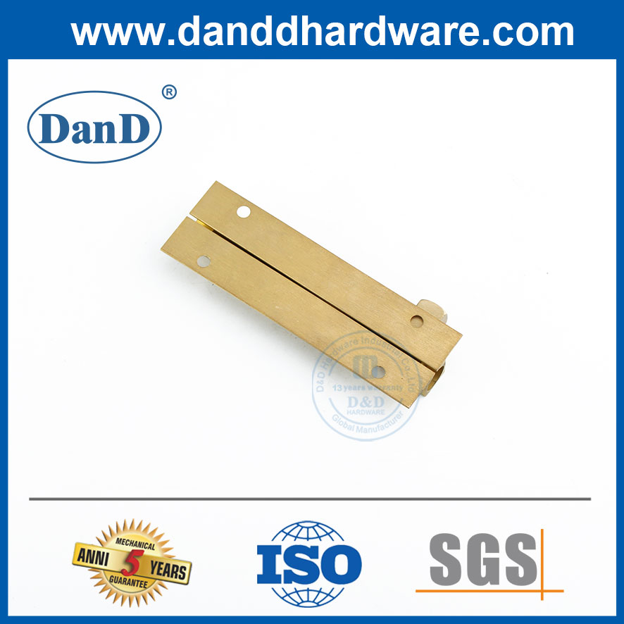 Satin Brass Finish Barrel Bolt Latch 4 inch Barrel Bolt Lock in Brass Msterial-DDD016