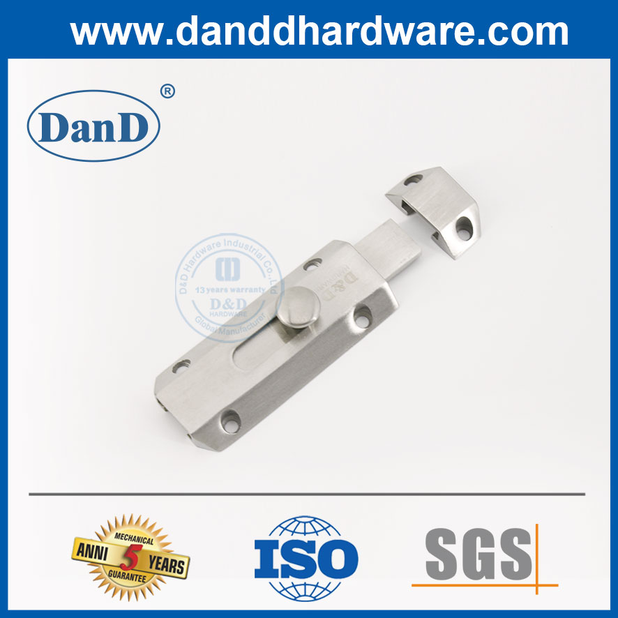 Solid Brass Barrel Bolt Door Lock Satin Nickel Barrel Bolt-DDDB017