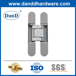 Invisible Mute silver Zinc Alloy Door 3D Adjustable Concealed Hinges-DDCH008