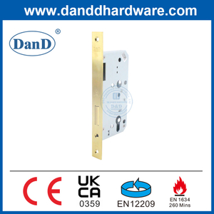 CE EN12209 Fire Rated Satin Brass Golden Door Mortise Deadbolt Lock Manufacturer-DDML013-5572