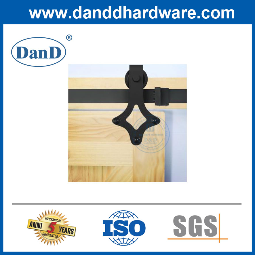 Stainless Steel Modern Stylish Sliding Door Track Black Sliding Barn Door Hardware-DDBD003