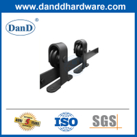 Spoke Wheel Two Side Carbon Steel Sliding Barn Door Hardware Track-DDBD005