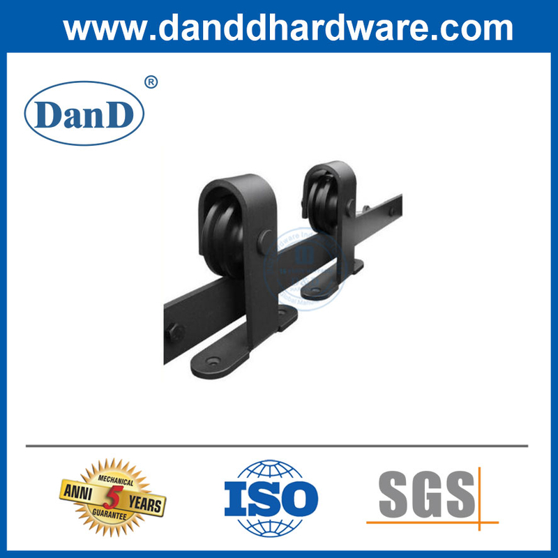 Spoke Wheel Two Side Carbon Steel Sliding Barn Door Hardware Track-DDBD005