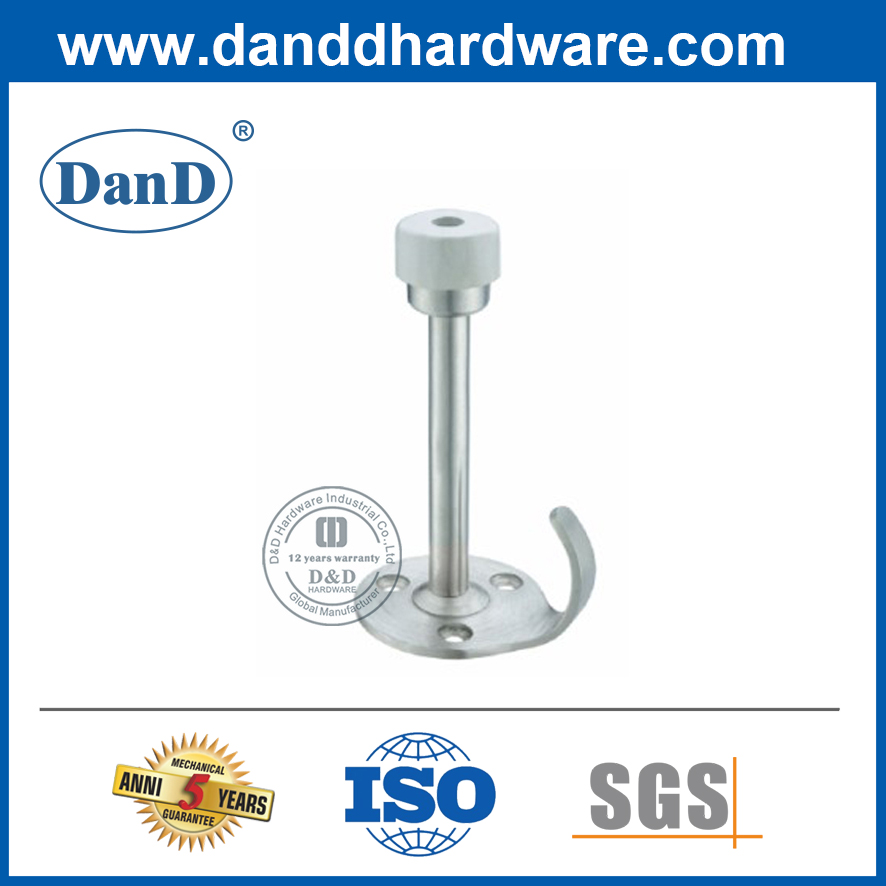 High Quality Zinc Alloy Tall Door Stop with Hook-DDDS020