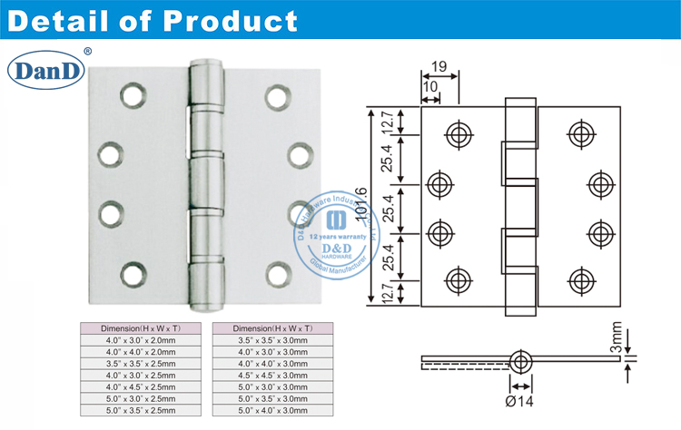Single Washer Hinge-D and D Hardware