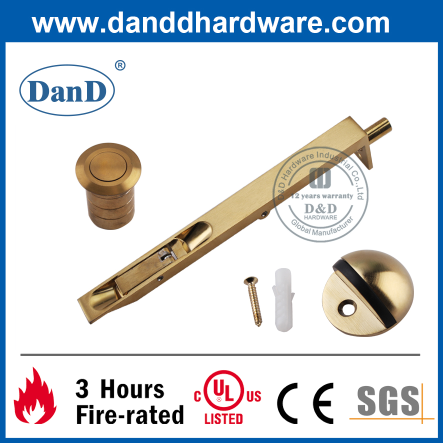 UL CE Certificate Fire Rated Satin Brass Building Hardware for Wooden Door-DDDH003