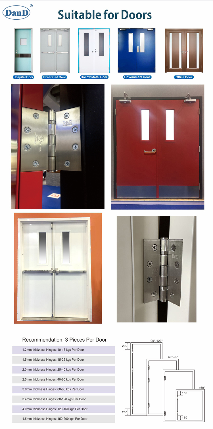 UL Fire Rated Door Hinge-D and D Hardware