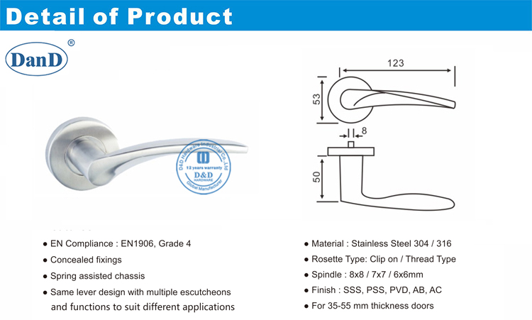 Interior Door Lever Handle-D and D Hardware