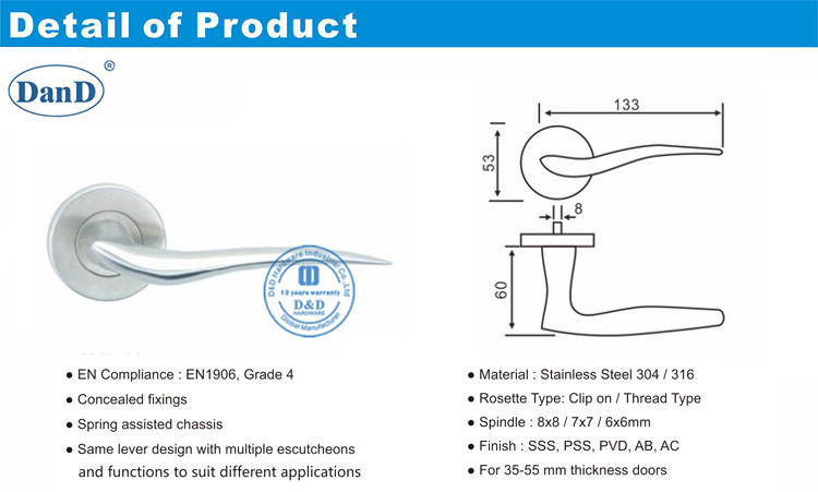 Bathroom Lever-D and D Hardware