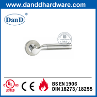 SS304 Satin Mixed with Polish Finish Solid Lever Door Handle-DDSH047