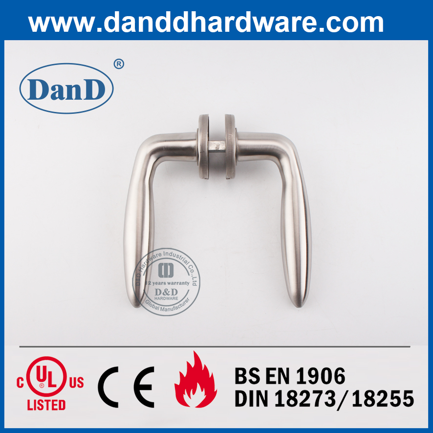 Silver Stainless Steel 304 Right Handed Door Handle for Single Door-DDSH024