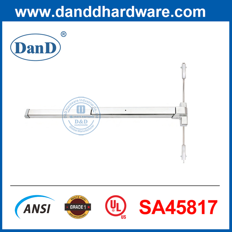2 Point Latching UL305 Dogging Panic Door Hardware Steel Vertical Rod Panic Exit Device-DDPD027