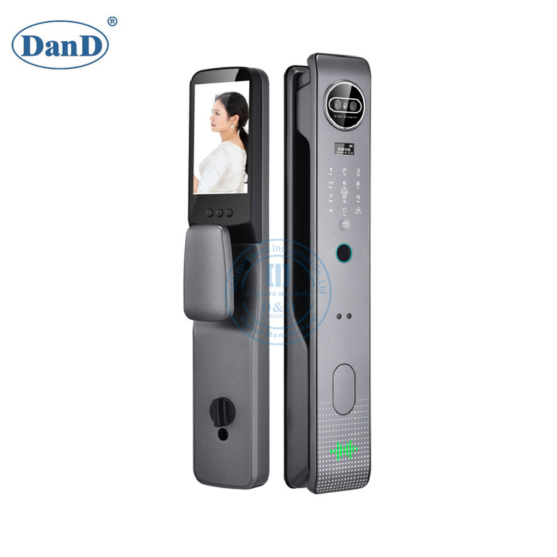 3D Face Recognition Video Intercom Biometric Fingerprint Key Code Card Smart Door Lock-DDFL054