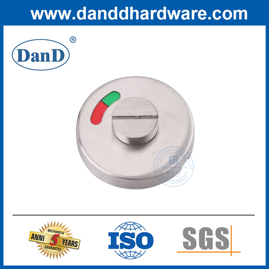 Stainless Steel Bathroom Fittings Thumb Turn with Red and Green Indicators-DDIK002