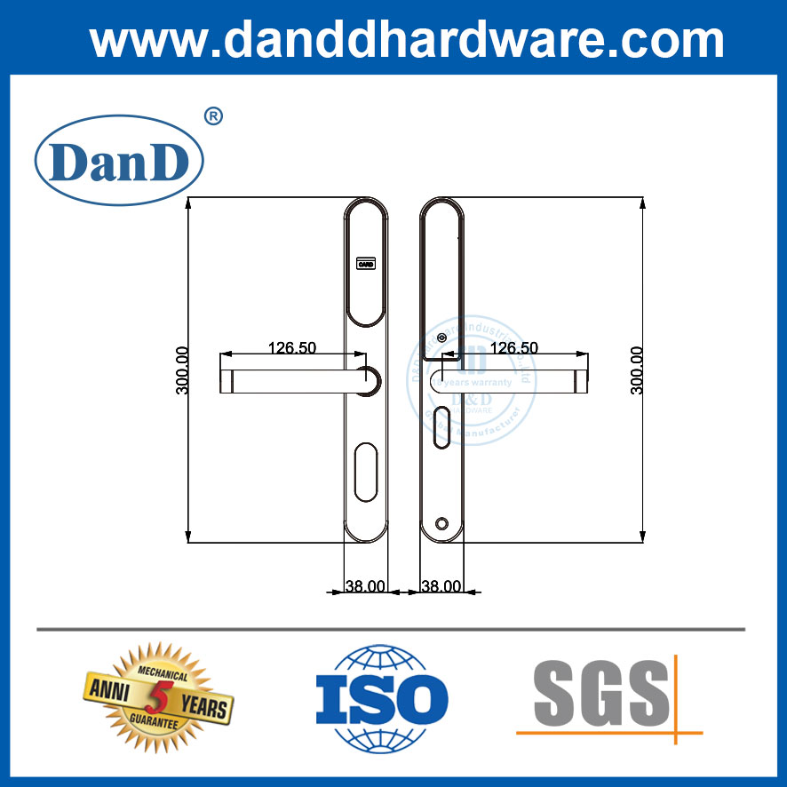 Modern Safe Stainless Steel Electronic Miface Card Hotel Software System Door Lock-DDFL402