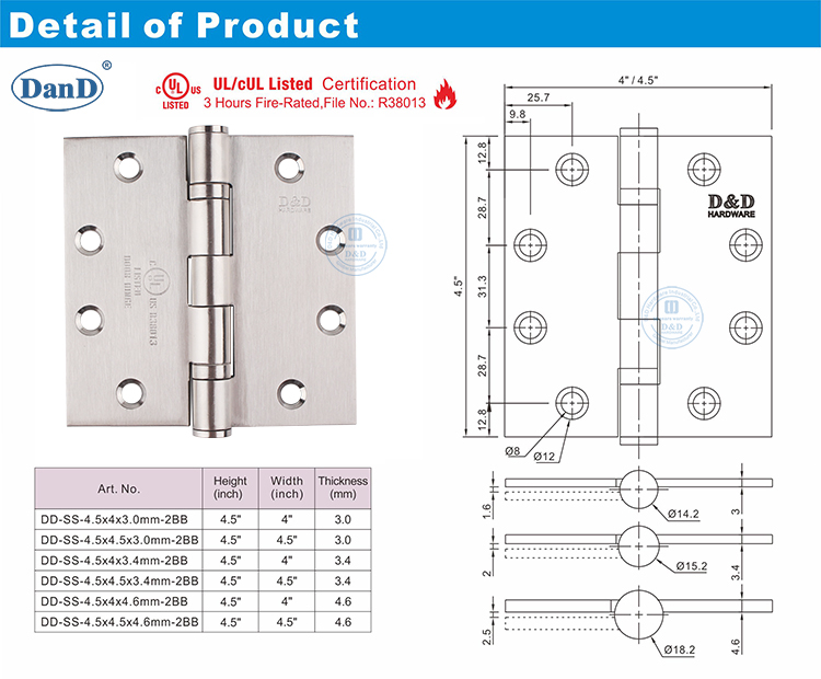 Stainless Steel Door Hinges