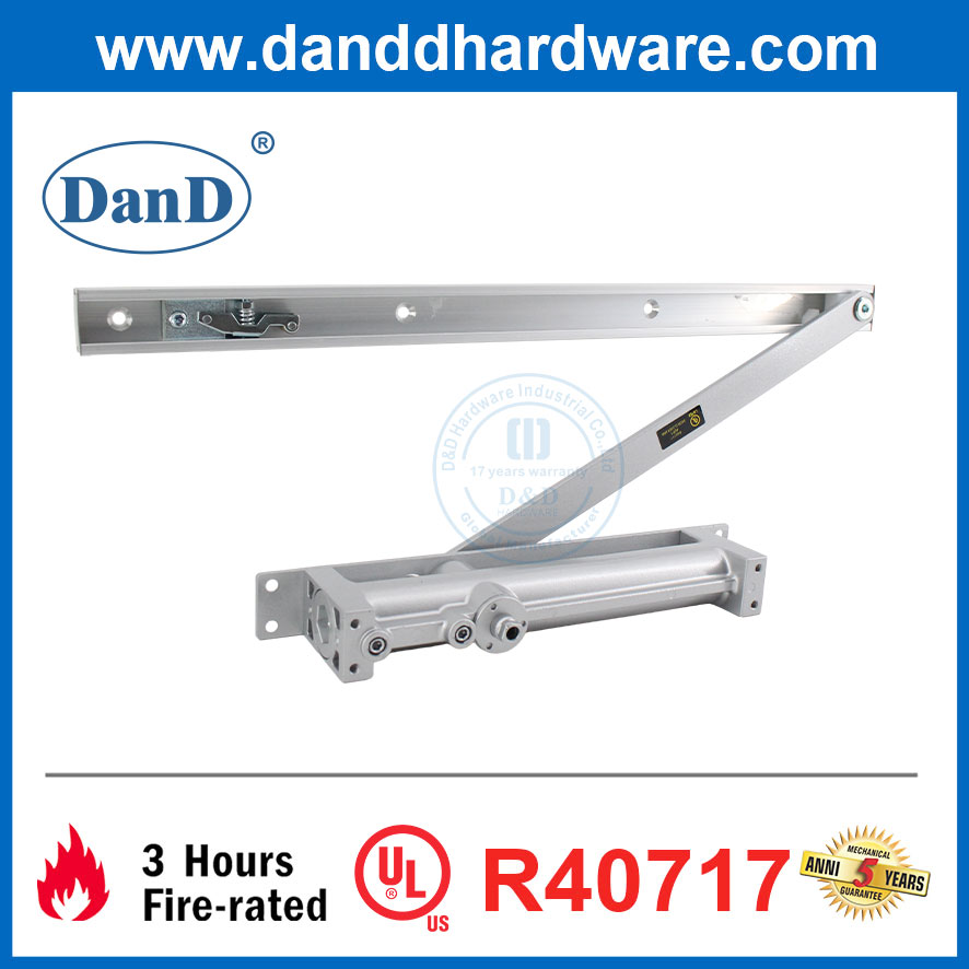 Adjustable Spring Aluminum Alloy Concealed Fireproof Overhead Door Closer with UL Certificate-DDDC055