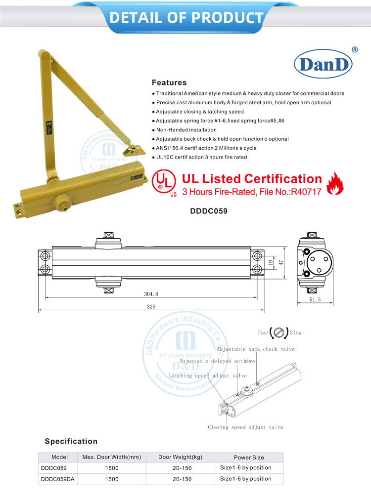 Fire Rated Door Closer