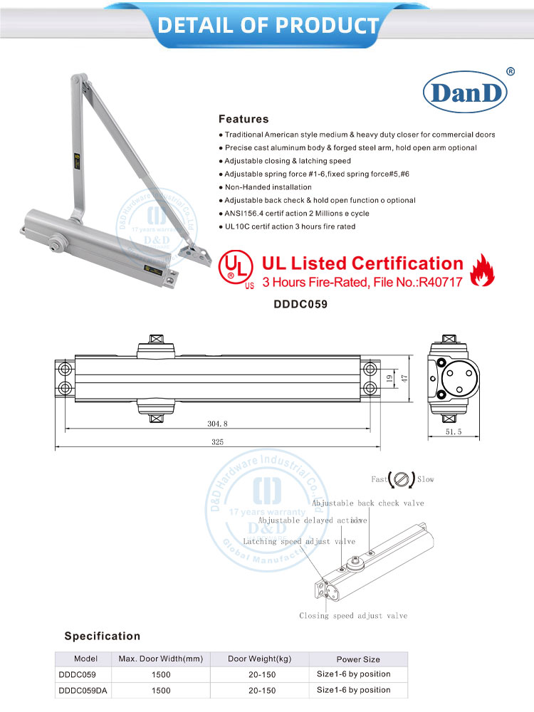Adjustable Door Closer