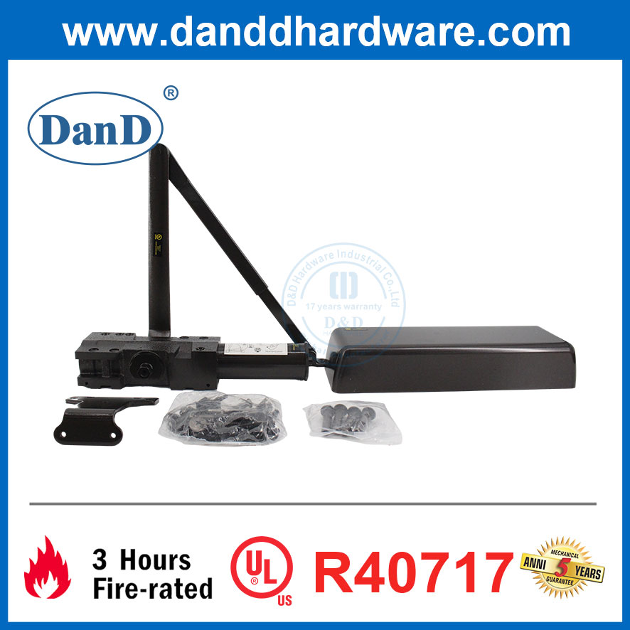 Commercial Adjusting Aluminum UL Certification Back Check Hardware Fireproof Office Door Closer-DDDC060