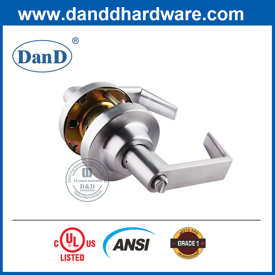 ANSI Grade 1 Zinc Alloy Lever Tubular Lockset for Metal Door-DDLK009