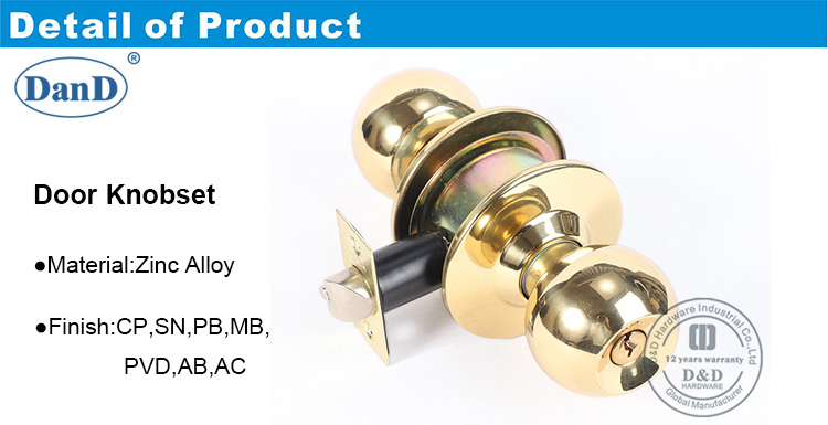 Tubular Lockset for Wooden Door-DDLK062-D and D Hardware