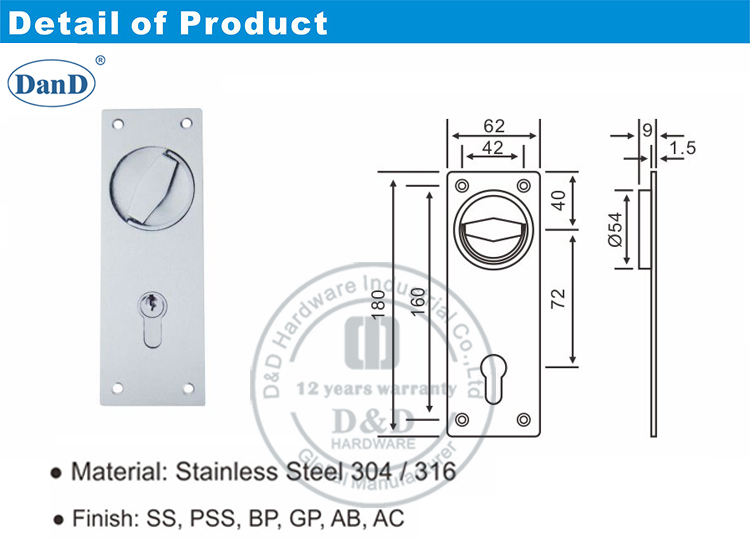Stainless Steel Furniture Pull -D and D Hardware