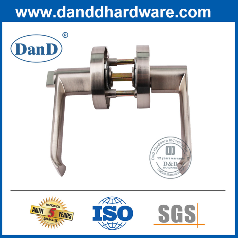 One Sided Lock Zinc Alloy Entrance Door Lever Lockset-DDLK092