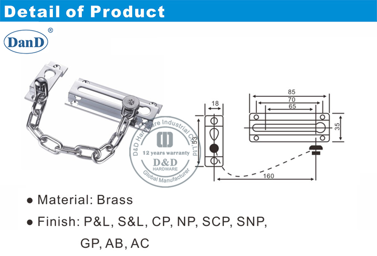 Metal Security Door Chain-DDDG005