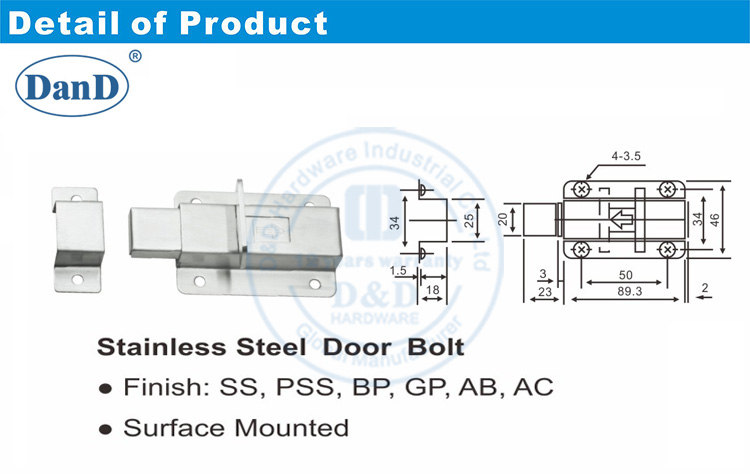 Flush Bolts For Rebated Double Doors-D and D Hardware