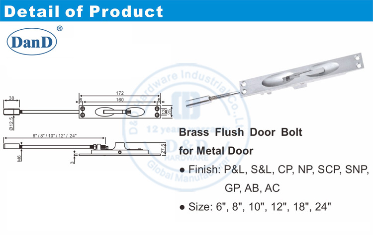 Spring Slide Bolt-D and D Hardware
