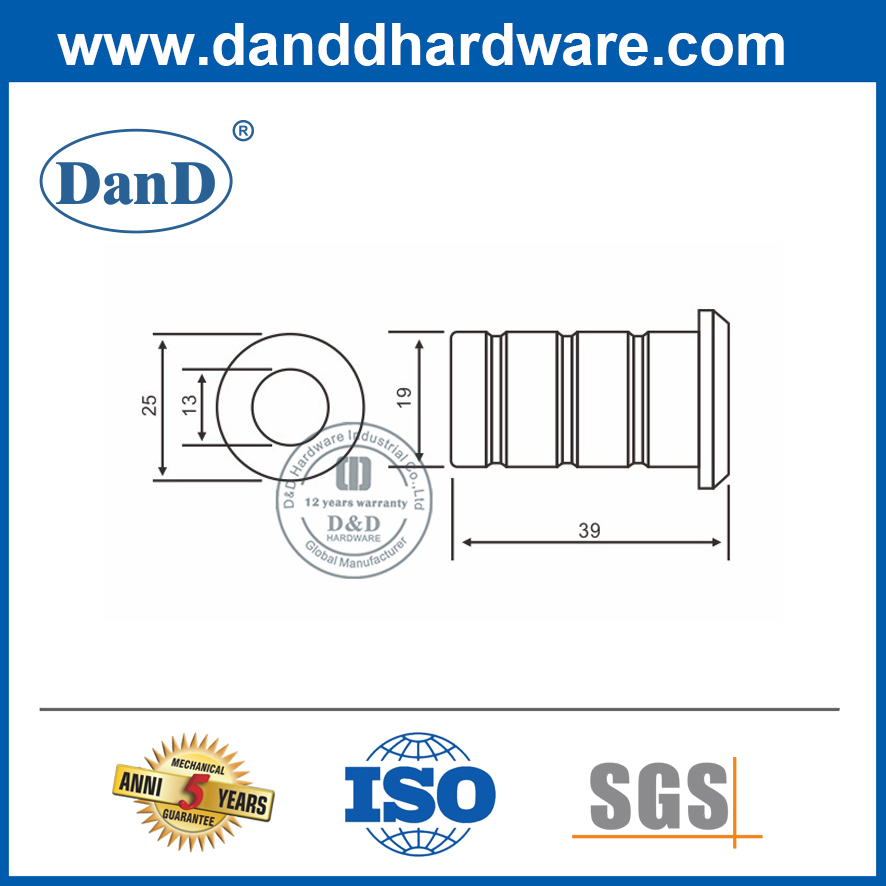 Stainless Steel Satin Brass Dust Proof Socket for Steel Door-DDDP002
