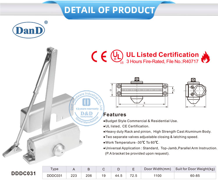 adjusting door closer