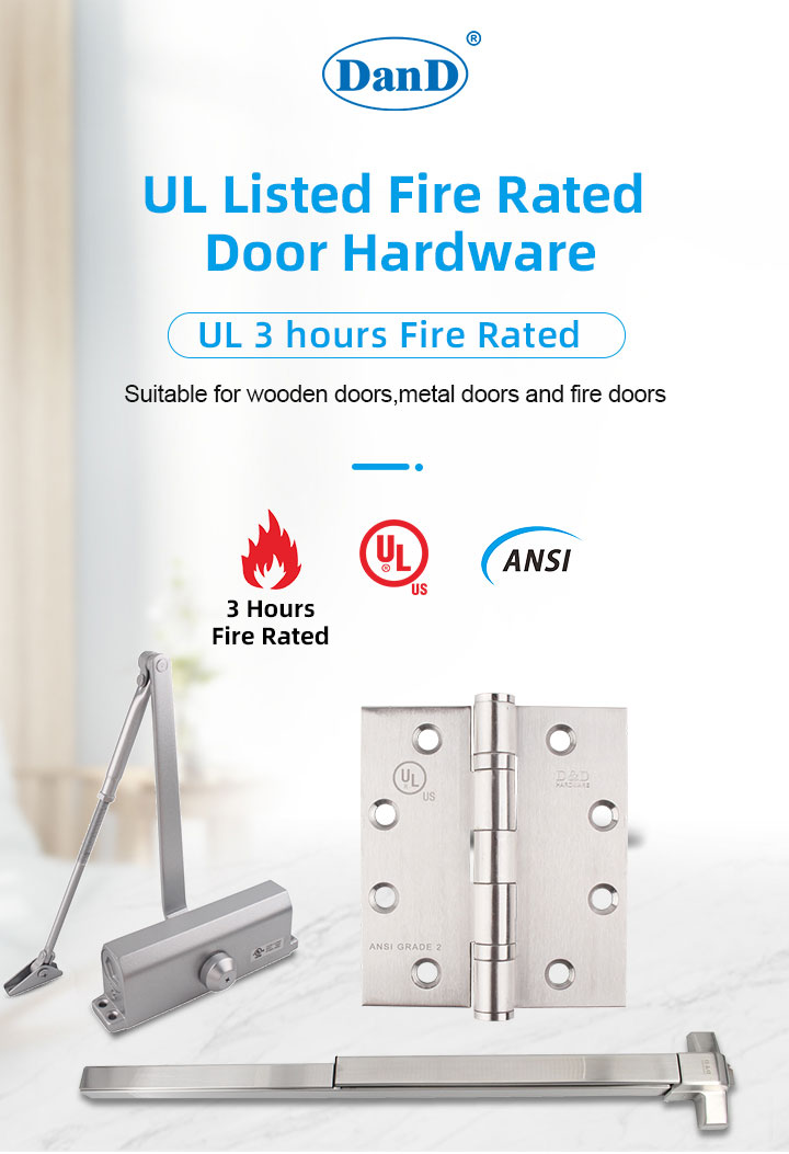 UL Listed door hardware for fire-rated openings