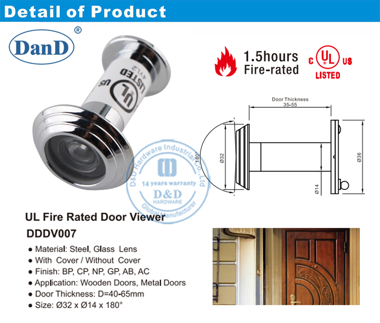 wide angle peephole door viewer