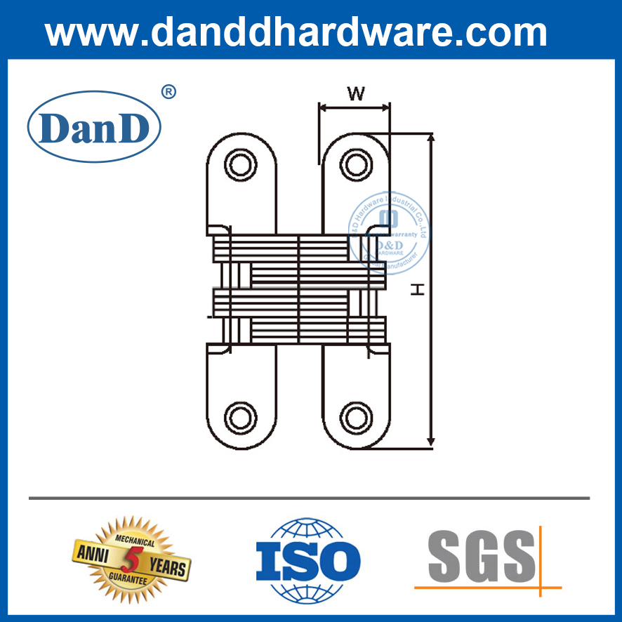 Concealed Hidden Hinge Stainless Steel Adjustable Spring Invisible Hinges-DDCH010