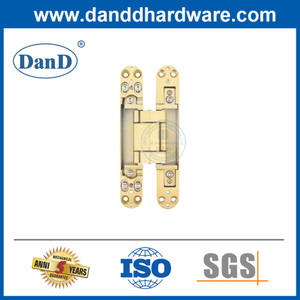 Strong 180 Degree Golden 80KG Concealed Hinges 3D Adjustable Invisible Hinge-DDCH008