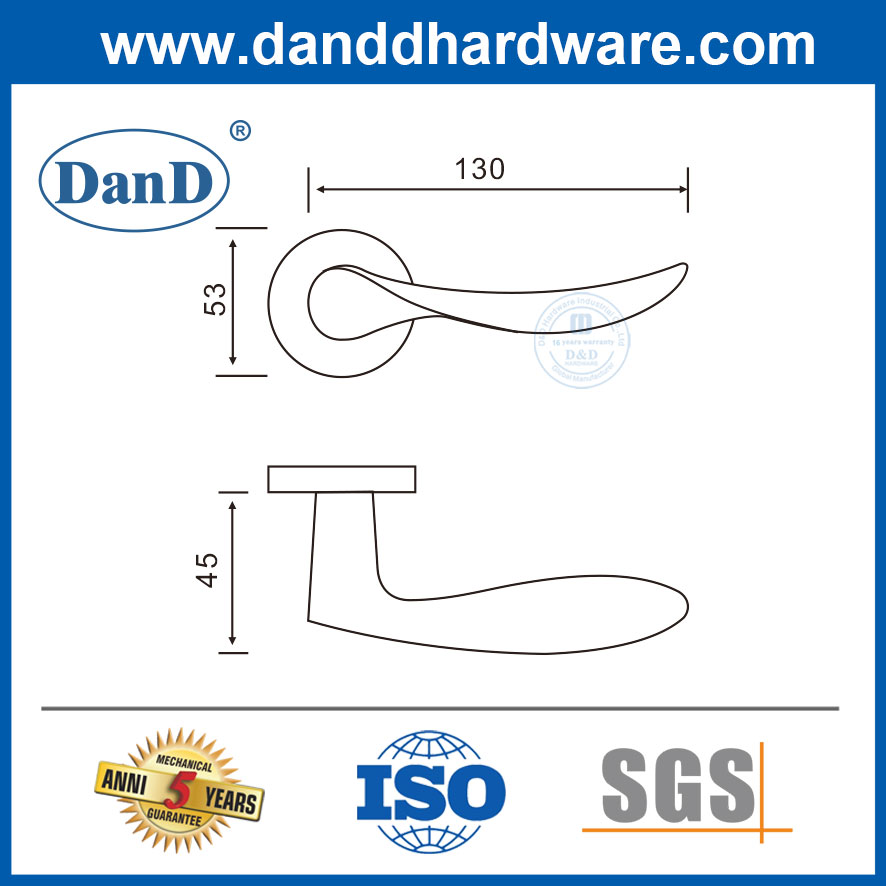 Stainless Steel Solid Door Lock Handle Set Door Handles for Home-DDSH006