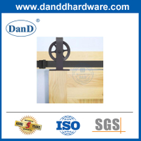 Wheel Shaped Barn Door Pulley Track Accessory Creative Farmhouse Style Sliding Door Hardware-DDBD012