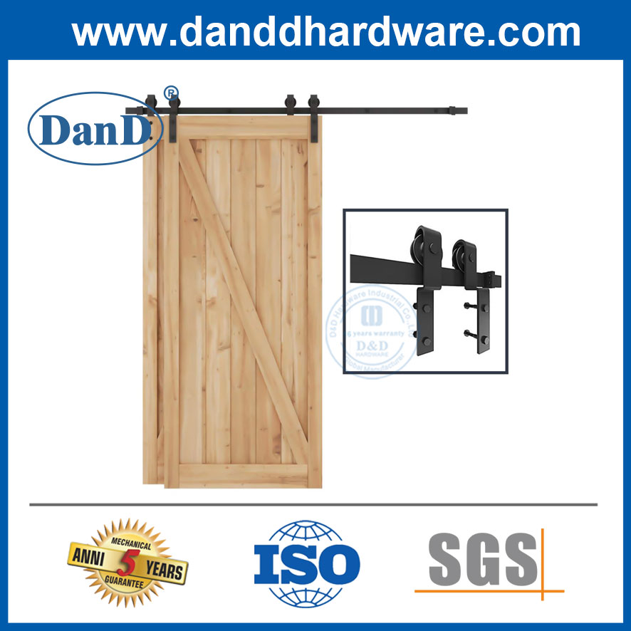 American Style Barn Door Hardware Overlapping Door Sliding Door Track Pulley Lift Pulley Slide Rail-DDBD020