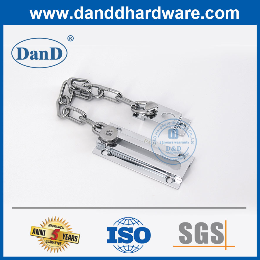 Brass Polished Chrome Door Lock Chain Apartment Chain Lock for Door-DDG005