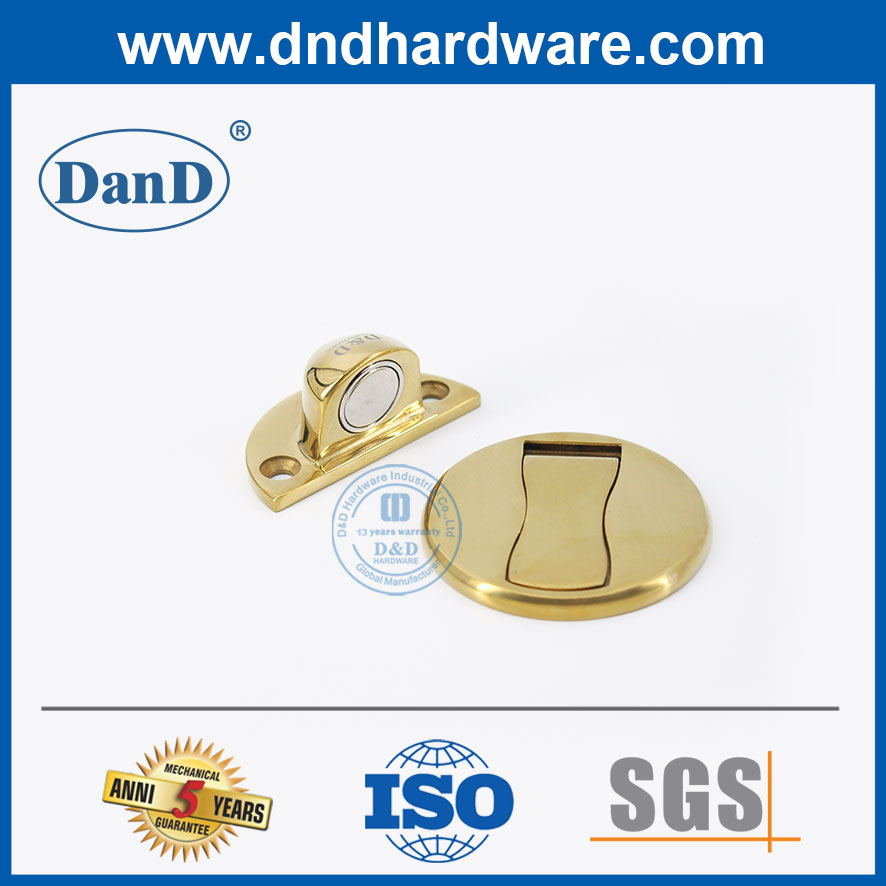 Invisible Doorstop Stainless Steel Magnetic Polished Brass Door Stops-DDDS036